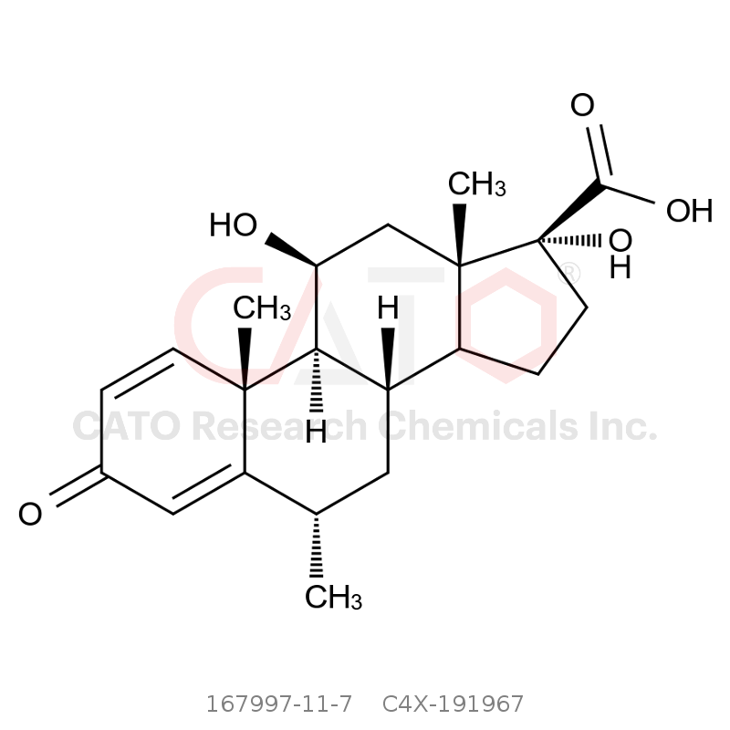 CAS No.:167997-11-7,17-Hydroxy-Methylprednisolone Impurity E Derivative