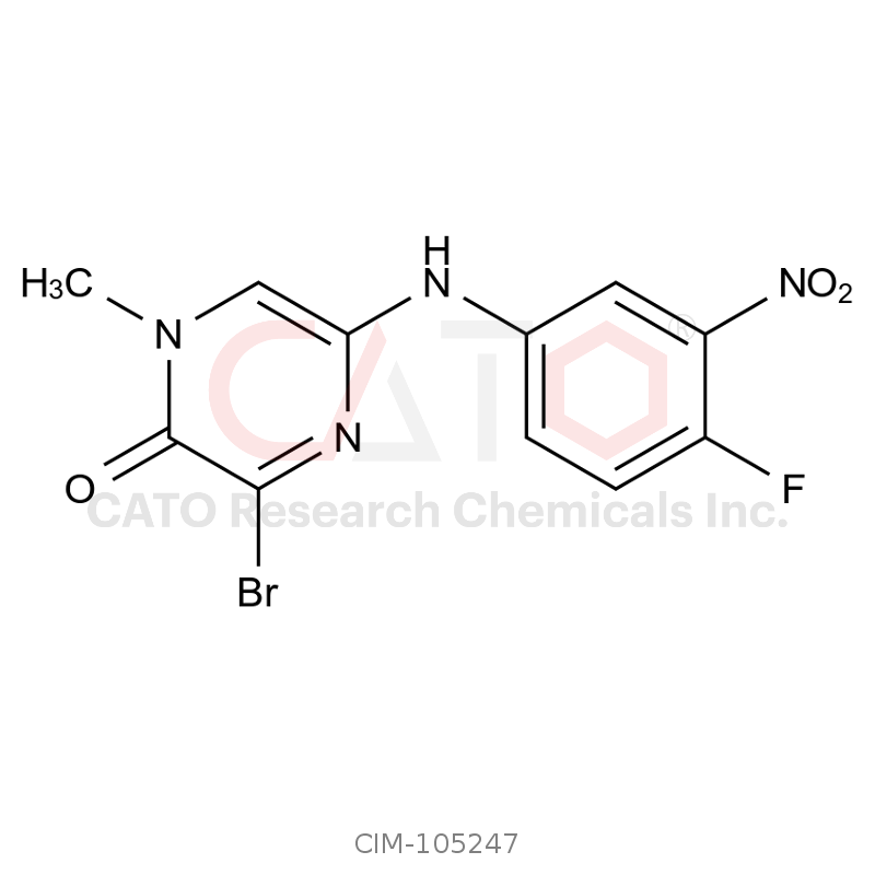 3-Bromo-5-((4-fluoro-3-nitrophenyl)amino)-1-methylpyrazin-2(1H)-one
