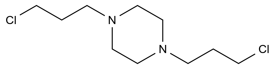 1,4-双（3-氯丙基）哌嗪 1,4-bis(3-chloropropyl)piperazine CAS 27145-02-4 结构式 Chemical Structure