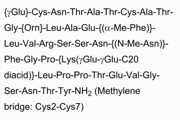 艾罗拉肽 Eloralintide CAS 2883634-40-8 结构式 Chemical Structure