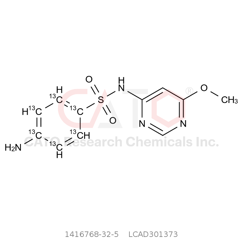 CAS No.:1416768-32-5,Sulfamonomethoxine-13C6