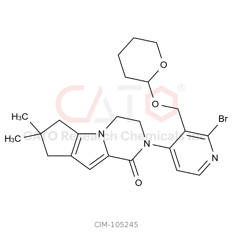 2-(2-Bromo-3-(((tetrahydro-2H-pyran-2-yl)oxy)methyl)pyridin-4-yl)-7,7-dimethyl-3,4,7,8-tetrahydro-2H-cyclopenta[4,5]pyrrolo[1,2-a]pyrazin-1(6H)-one