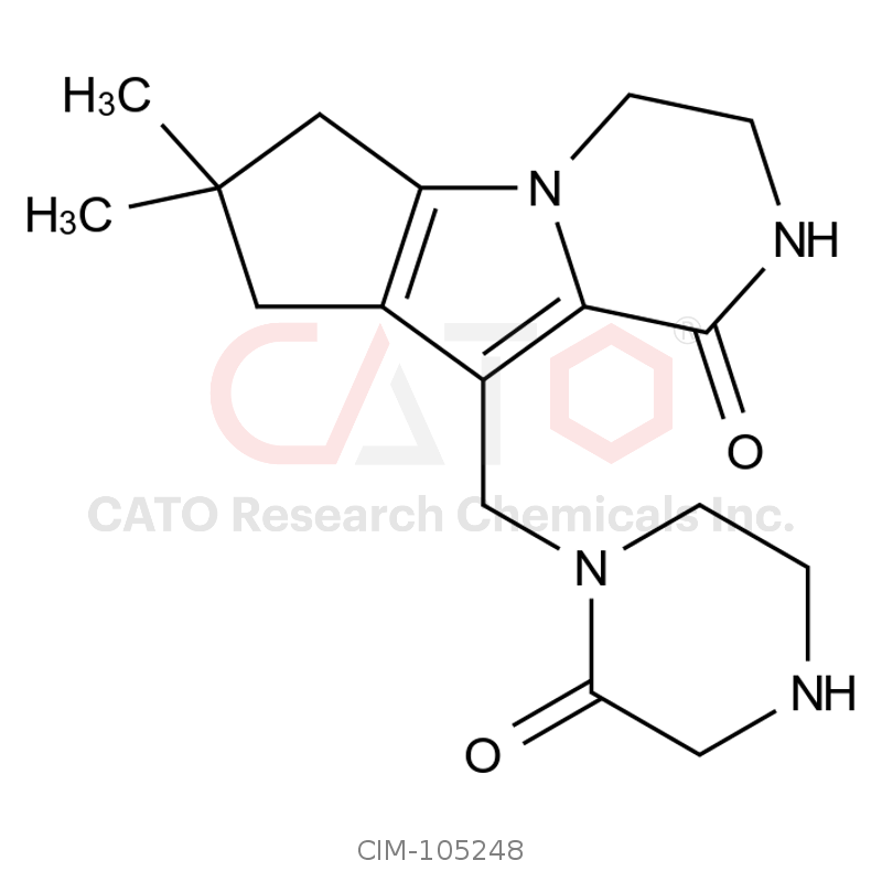 7,7-Dimethyl-9-((2-oxopiperazin-1-yl)methyl)-3,4,7,8-tetrahydro-2H-cyclopenta[4,5]pyrrolo[1,2-a]pyrazin-1(6H)-one