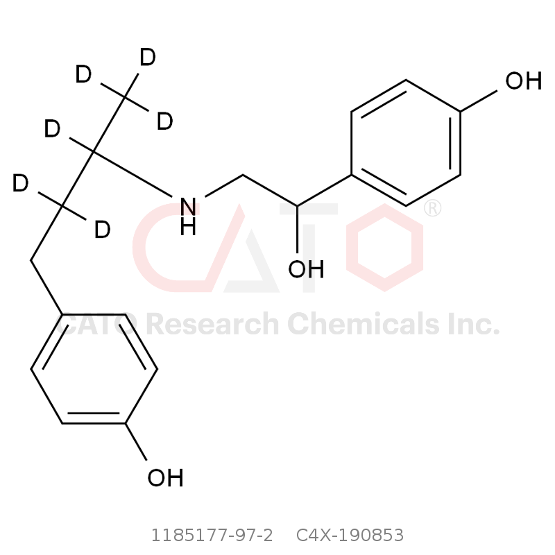 CAS No.:1185177-97-2,Ractopamine-d6 (Mixture of Diastereomers)
