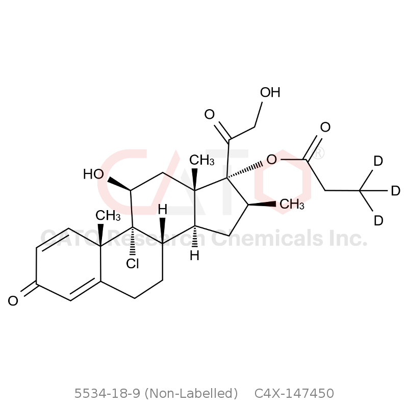 CAS No.:5534-18-9 (Non-Labelled),丙酸倍氯米松EP杂质H-D3