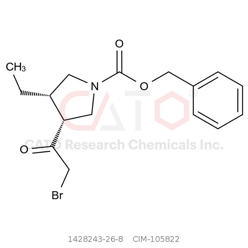 CAS No.:1428243-26-8,Benzyl (3R,4S)-3-(2-bromoacetyl)-4-ethylpyrrolidine-1-carboxylate