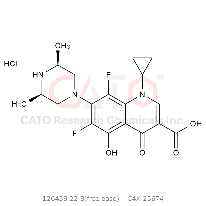 CAS No.:126458-22-8(free base),奥比沙星EP杂质D（盐酸盐）