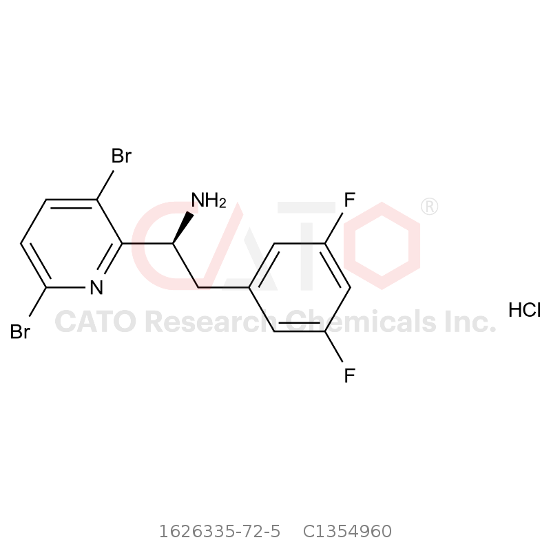 CAS No.:1626335-72-5,(S)-1-(3,6-二溴吡啶-2-基)-2-(3,5-二氟苯基)乙烷-1-胺盐酸盐