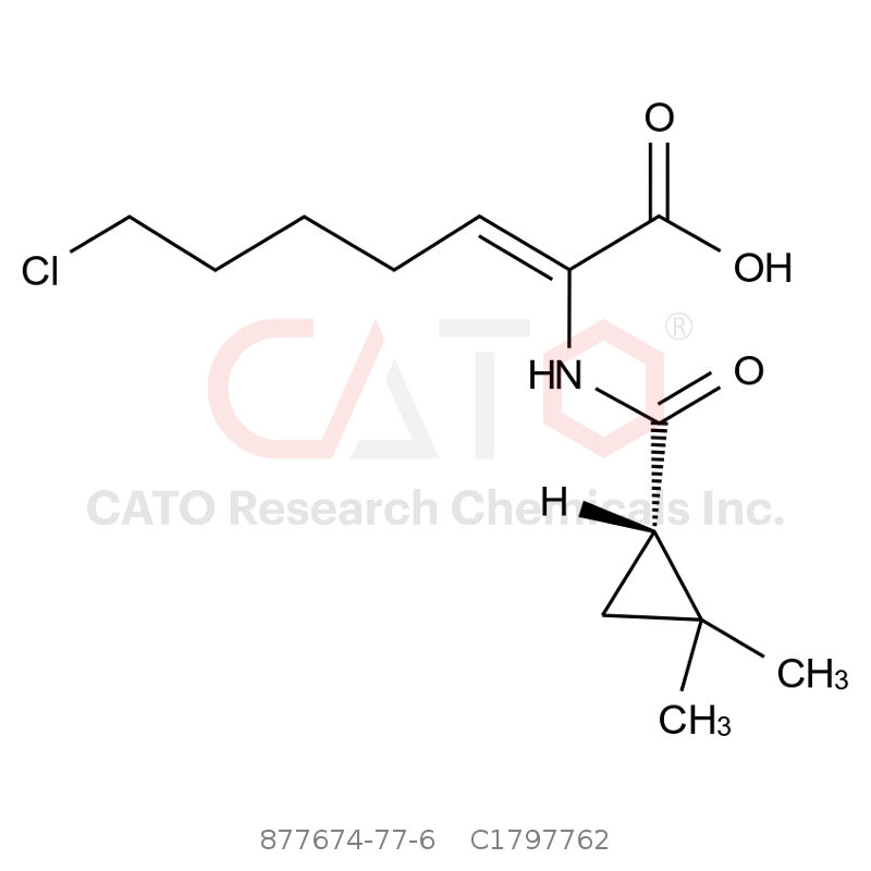 CAS No.:877674-77-6,(S,Z)-7-Chloro-2-(2,2-dimethylcyclopropanecarboxamido)hept-2-enoic Acid
