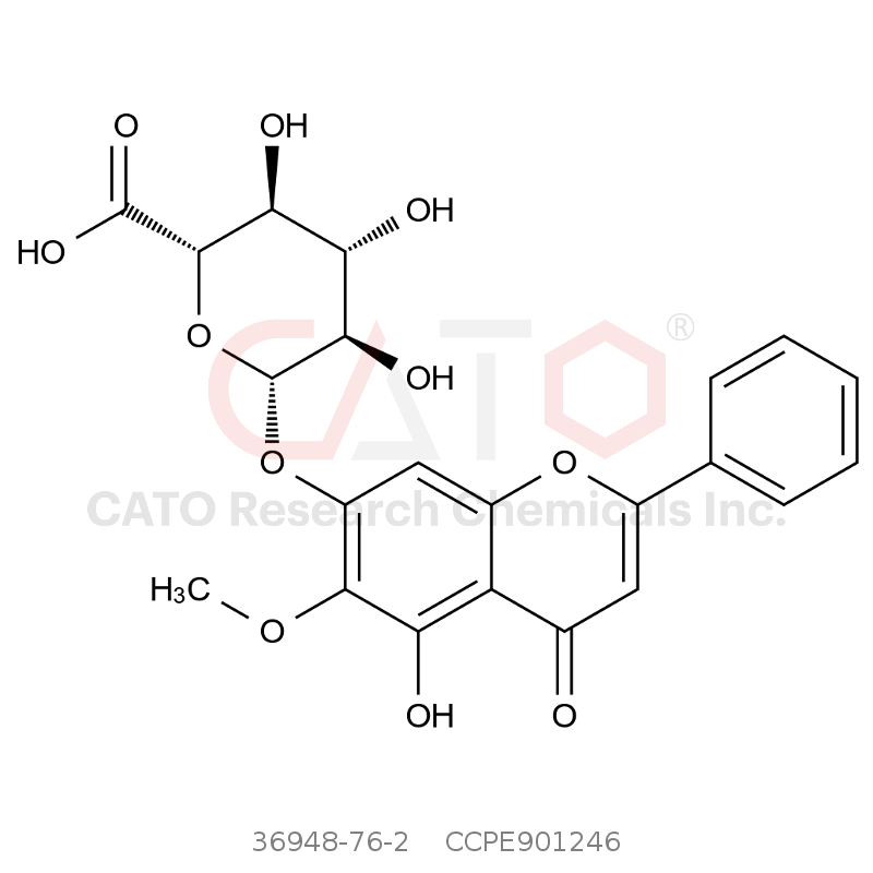 CAS No.:36948-76-2,Oroxylin A-7-O-glucuronide