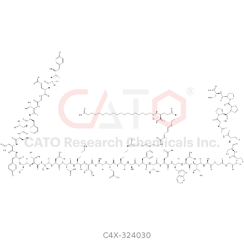 Tyr-Aib-Glu-Gly-Thr-Phe-Thr-Ser-Asp-Tyr-Ser-Ile-Aib-Leu-Asp-Lys-Ile-Ala-Glu-Lys(AEEA-AEEA-γ-Glu-Eicosanedioicacid)-Ala-Phe-Val-Gln-Trp-Leu-Ile-Ala-Gly-Gly-Pro-Ser-Ser-Gly-Ala-Pro-Pro-Pro-Ser-NH2