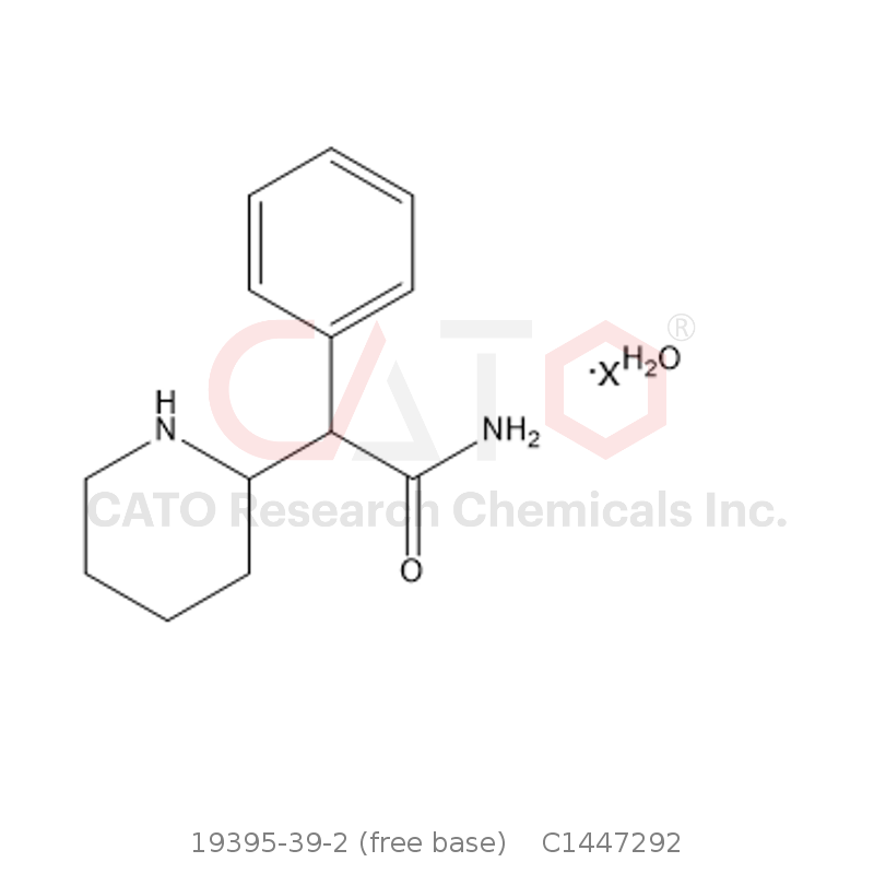 CAS No.:19395-39-2 (free base),2-Phenyl-2-(2-piperidyl)acetamide ·xHydrate (mixture of isomers)