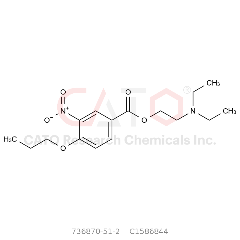 CAS No.:736870-51-2,3-硝基-4-丙氧基苯甲酸2-（二乙氨基）乙酯