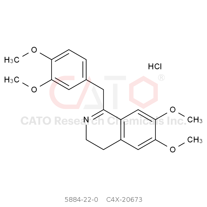 CAS No.:5884-22-0,罂粟碱EP杂质C HCl（3,4-二氢罂粟碱HCl）;