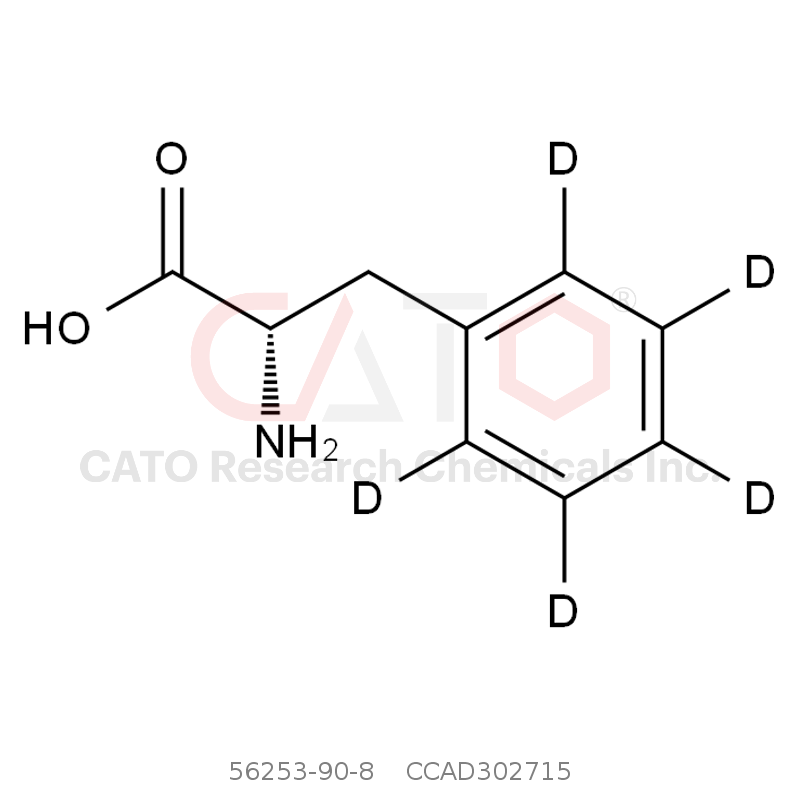 CAS No.:56253-90-8,L-苯丙氨酸-d5