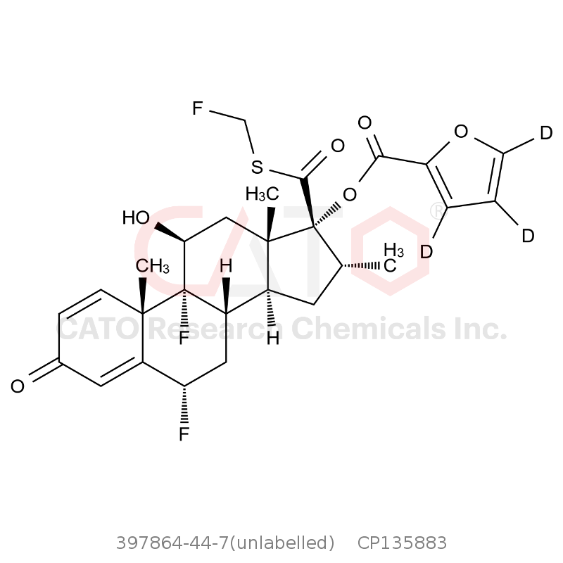 CAS No.:397864-44-7(unlabelled),Fluticasone Furoate D3