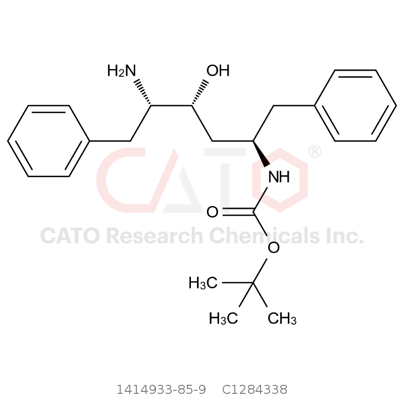 CAS No.:1414933-85-9,tert-Butyl ((2R,4R,5S)-5-amino-4-hydroxy-1,6-diphenylhexan-2-yl)carbamate (Ritonavir Impurity )