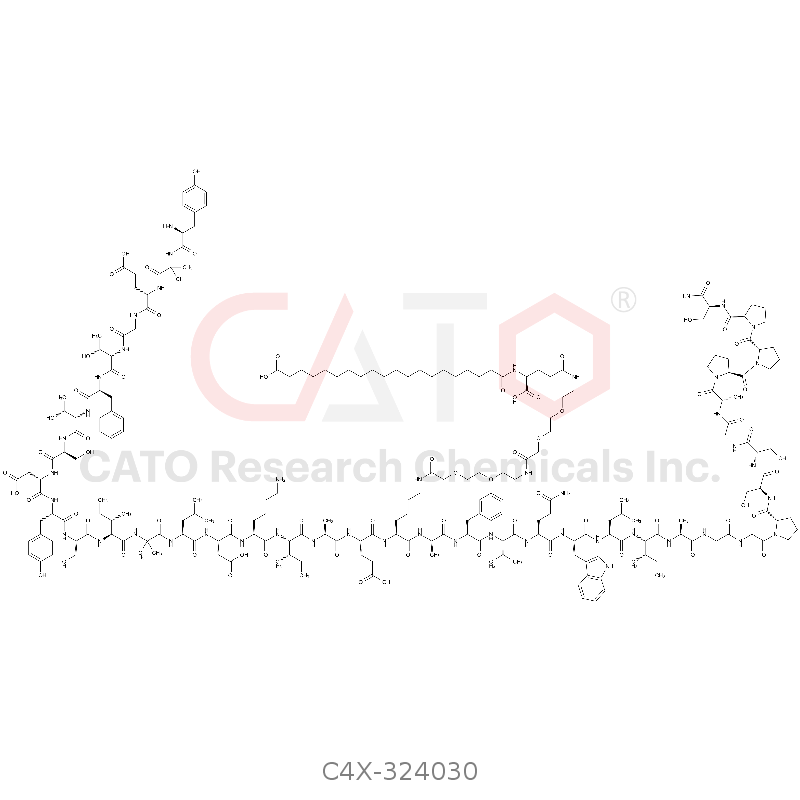 Tyr-Aib-Glu-Gly-Thr-Phe-Thr-Ser-Asp-Tyr-Ser-Ile-Aib-Leu-Asp-Lys-Ile-Ala-Glu-Lys(AEEA-AEEA-γ-Glu-Eicosanedioicacid)-Ala-Phe-Val-Gln-Trp-Leu-Ile-Ala-Gly-Gly-Pro-Ser-Ser-Gly-Ala-Pro-Pro-Pro-Ser-NH2