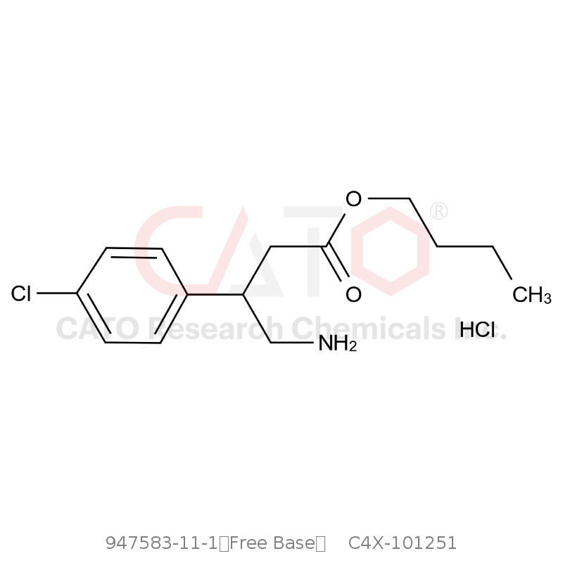 CAS No.:947583-11-1（Free Base）,Baclofen Impurity 51