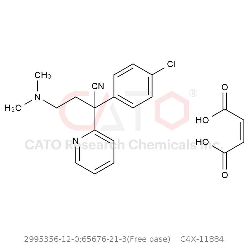 CAS No.:2995356-12-0;65676-21-3(Free base),氯苯那敏EP杂质D 马来酸盐