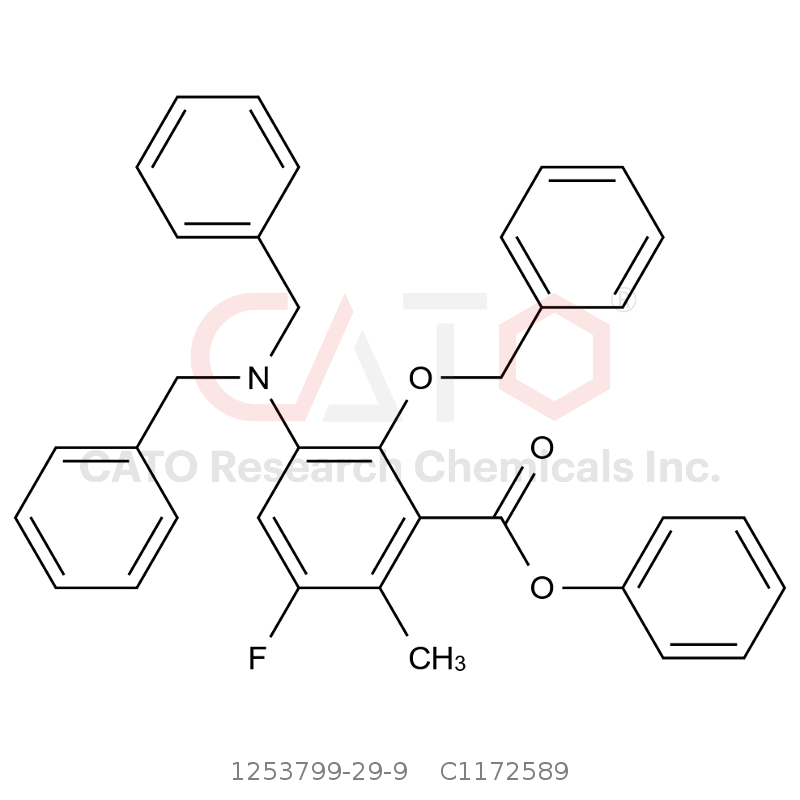 CAS No.:1253799-29-9,2-(苄氧基)-3-(苄基氨基)-5-氟-6-甲基苯甲酸