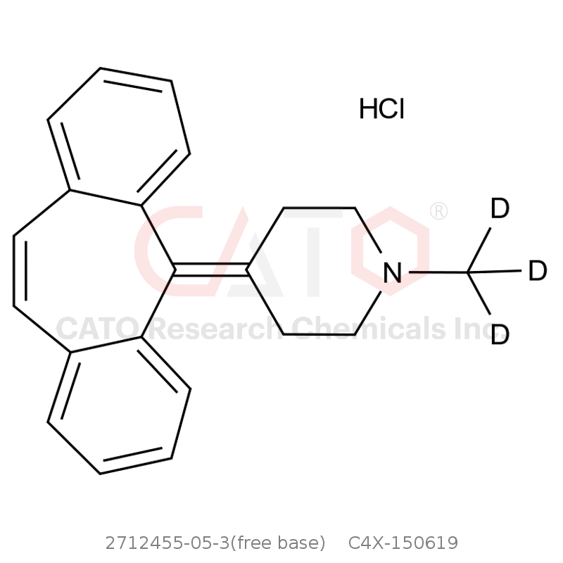 CAS No.:2712455-05-3(free base),盐酸赛庚啶-d3