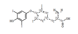 左甲状腺素EP杂质A-13C9-15N Liothyronine EP Impurity A-13C9-15N CAS 1431868-11-9 结构式 Chemical Structure