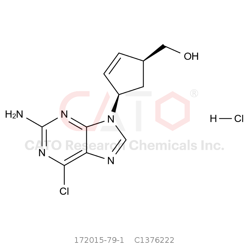 CAS No.:172015-79-1,（1S，4R）-4-（2-氨基-6-氯-9H-嘌呤-9-基）-2-环戊烯-1-甲醇盐酸盐