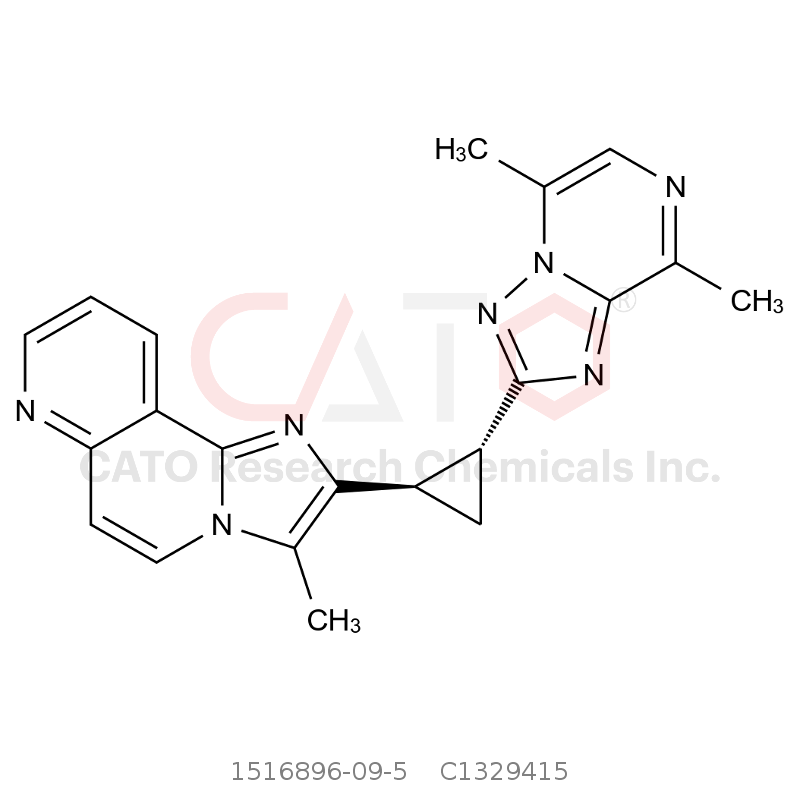 CAS No.:1516896-09-5,2-((1R,2R)-2-(5,8-二甲基-[1,2,4]三唑并[1,5-a]吡嗪-2-基)环丙基)-3-甲基咪唑并[2,1 1-F][1,6]二氮杂萘