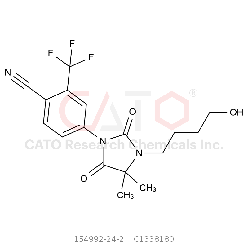 CAS No.:154992-24-2,4-[3-(4-羟基丁基)-4,4-二甲基-2,5-二氧代-1-咪唑烷基]-2-(三氟甲基)苯腈;4-[3-(4-羟基丁基)-4