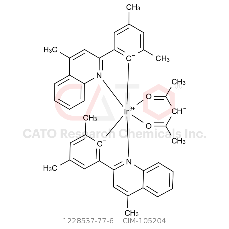 CAS No.:1228537-77-6,Bis[2-(3,5-dimethylphenyl)-4-methyl -quinoline](acetylace tonate)iridium(III)