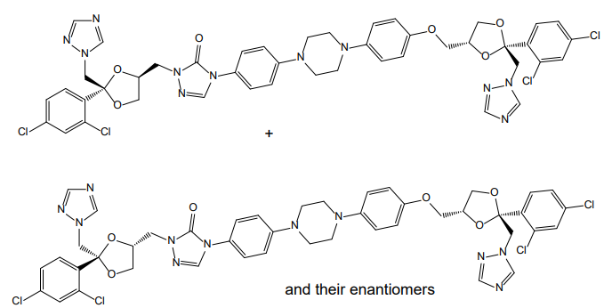 伊曲康唑二氧戊环基类似物 Itraconazole Didioxolanyl Analog CAS 1864823-92-6 结构式 Chemical Structure