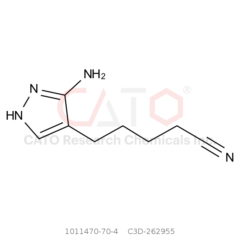 CAS No.:1011470-70-4,5-(3-amino-1H-pyrazol-4-yl)pentanenitrile