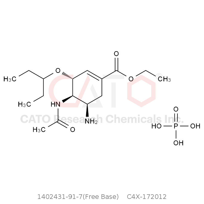 CAS No.:1402431-91-7(Free Base),(3R,4R,5R)-Oseltamivir Phosphate
