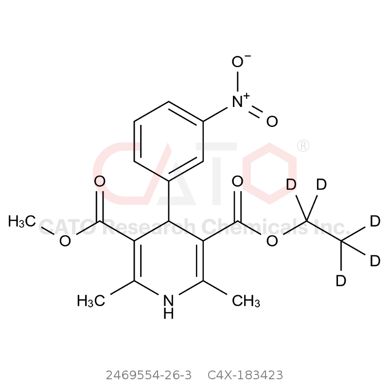 CAS No.:2469554-26-3,Nitrendipine-d5
