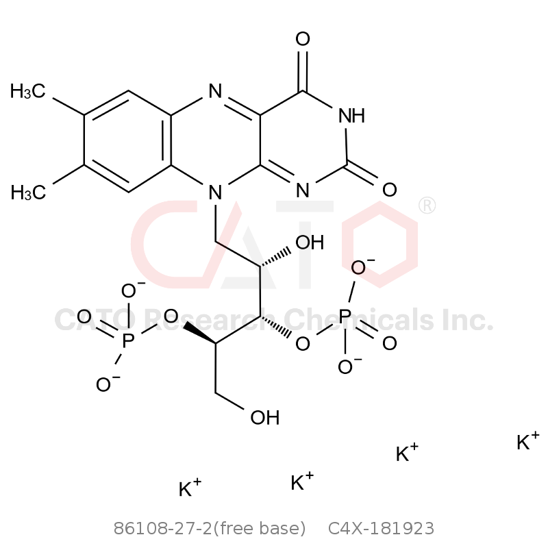CAS No.:86108-27-2(free base),核黄素3＇，4＇-二磷酸 钾盐