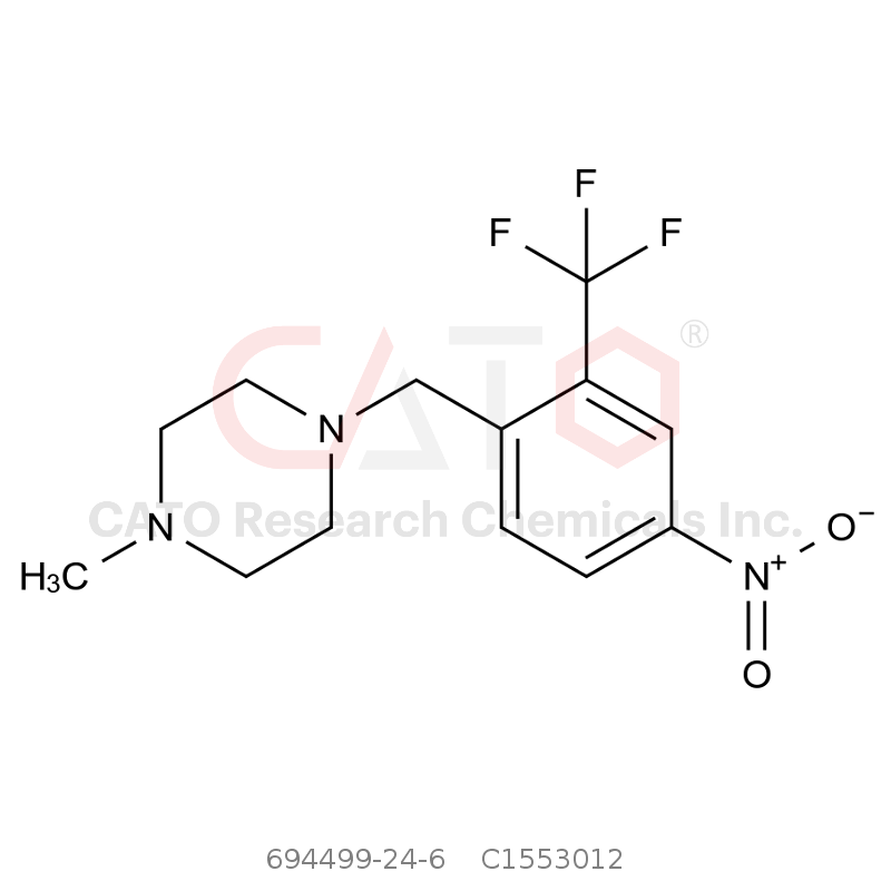 CAS No.:694499-24-6,1-Methyl-4-(4-nitro-2-(trifluoromethyl)benzyl)piperazine
