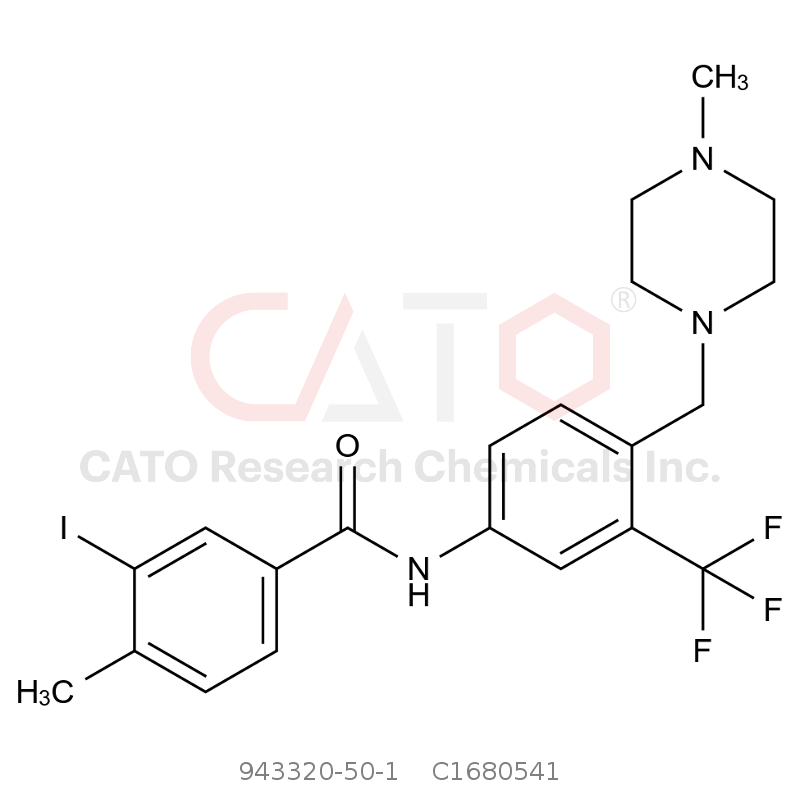 CAS No.:943320-50-1,3-Iodo-4-methyl-N-(4-((4-methylpiperazin-1-yl)methyl)-3-(trifluoromethyl)phenyl)benzamide