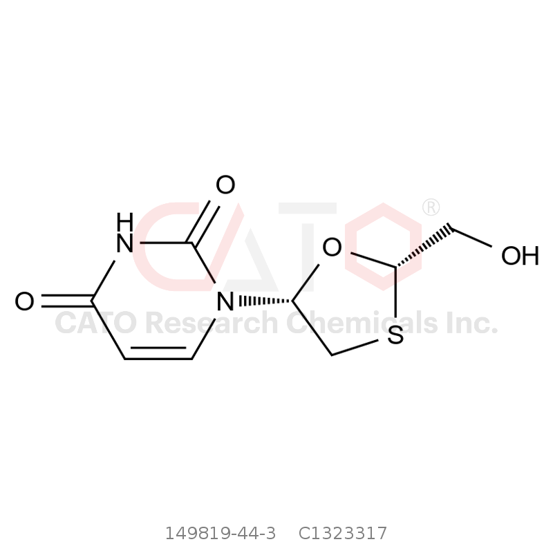 CAS No.:149819-44-3,1-（（2S，5R）-2-（羟甲基）-1,3-氧硫杂环戊-5-基）嘧啶-2,4（1H，3H）-二酮