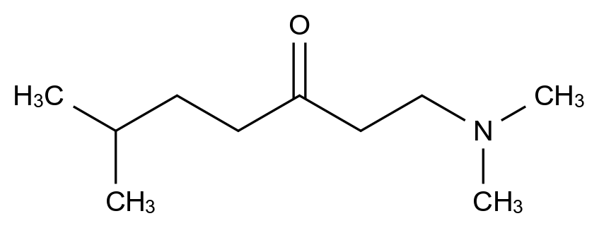1-(二甲基氨基)-6-甲基庚-3-酮 1-(Dimethylamino)-6-methylheptan-3-one CAS 107245-26-1 结构式 Chemical Structure