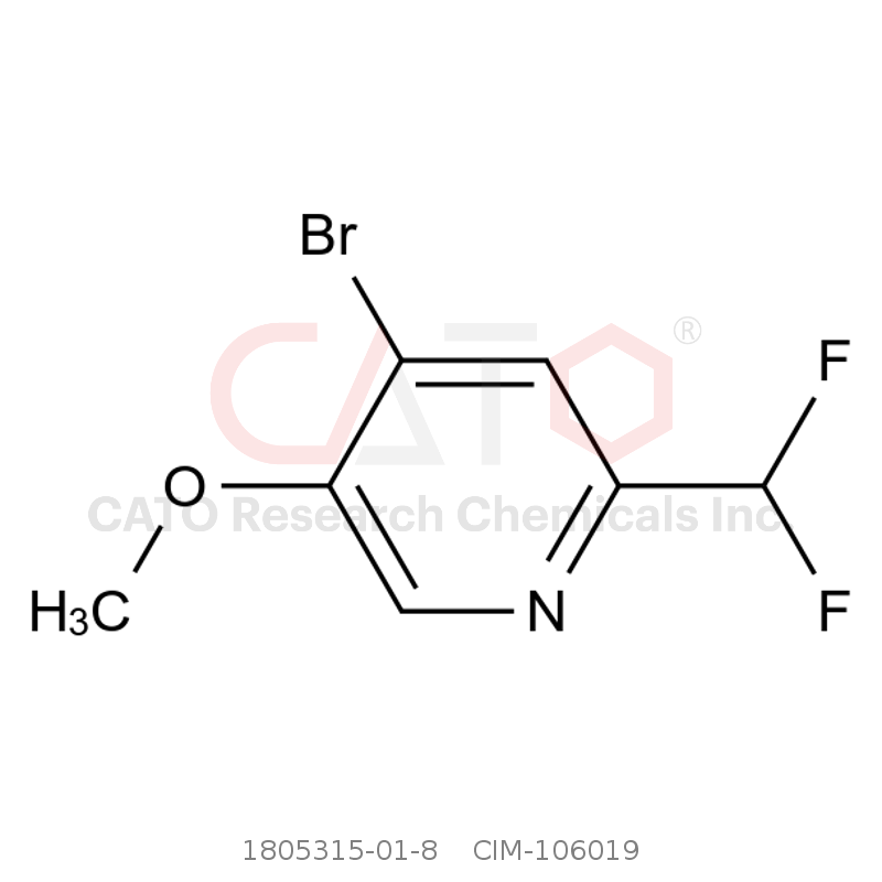 CAS No.:1805315-01-8,4-Bromo-2-(difluoromethyl)-5-methoxypyridine