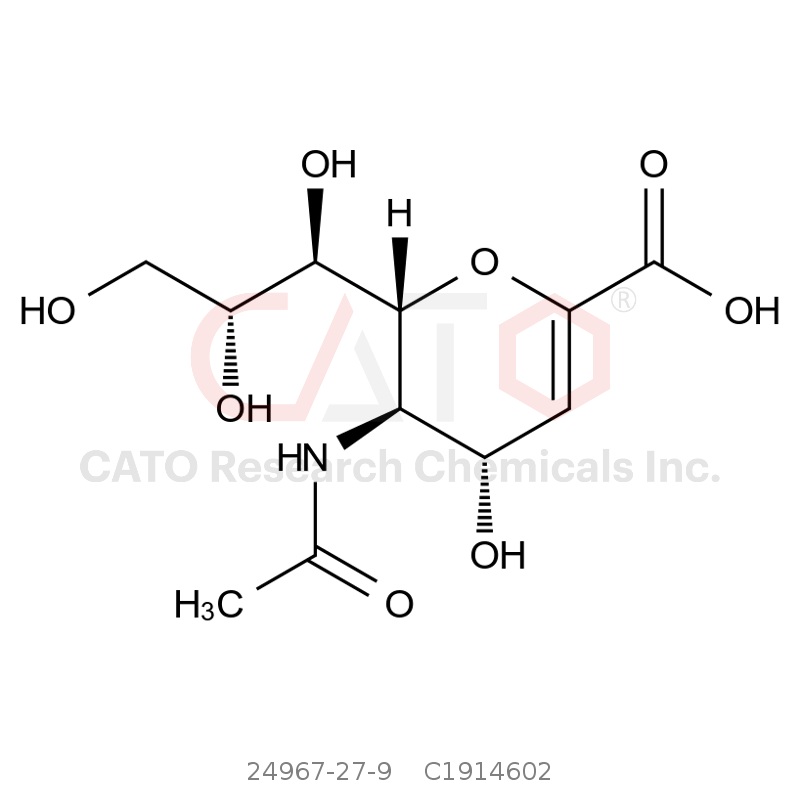 CAS No.:24967-27-9,(2R,3R,4S)-3-acetamido-4-hydroxy-2-((1R,2R)-1,2,3-trihydroxypropyl)-3,4-dihydro-2H-pyran-6-carboxylic acid