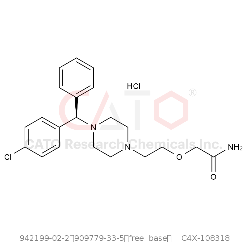 CAS No.: 942199-02-2；909779-33-5（free  base）,Levocetirizine amide impurity HCl