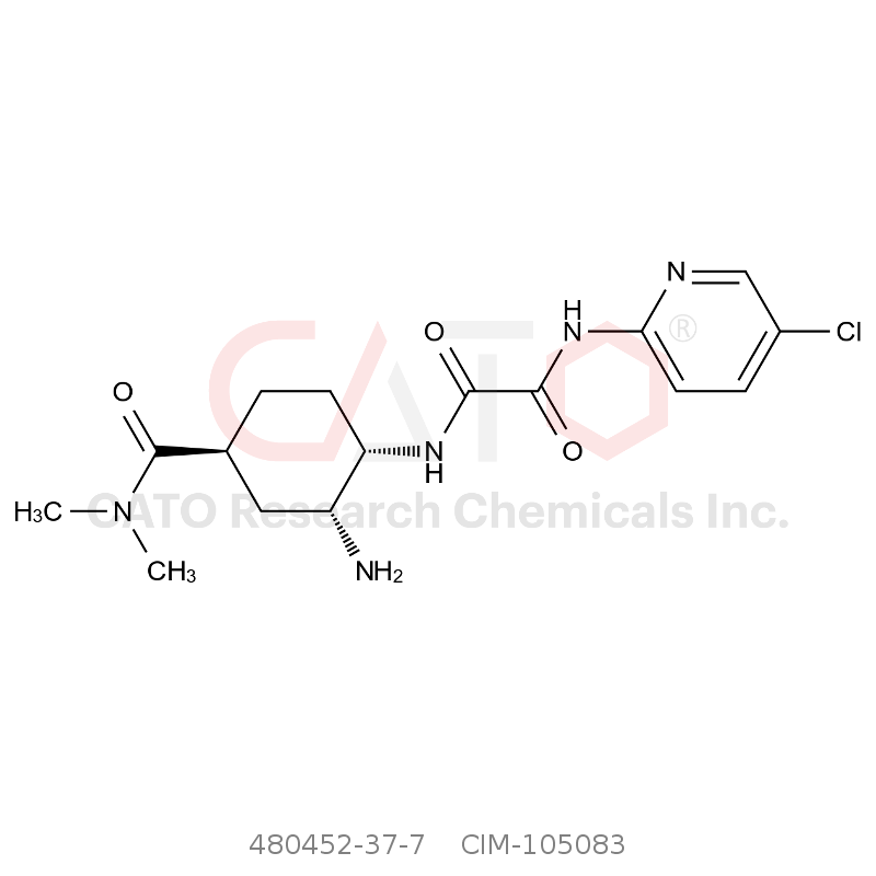 CAS No.:480452-37-7,N1-((1S,2R,4S)-2-氨基-4-(二甲基氨基甲酰)环己基)-N2-(5-氯吡啶-2-基)草酰胺