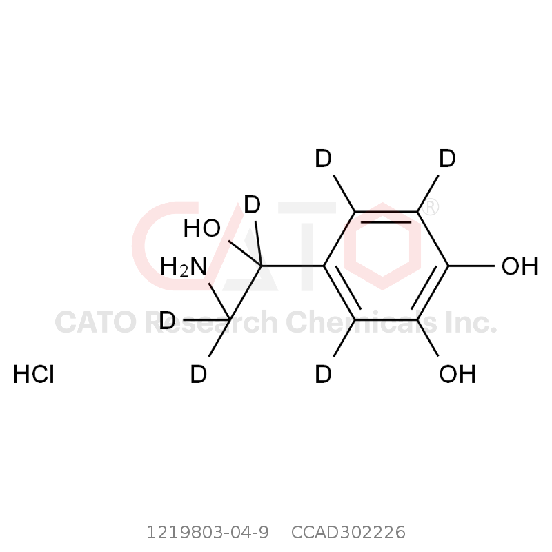 CAS No.:1219803-04-9,去甲肾上腺素-d6盐酸盐