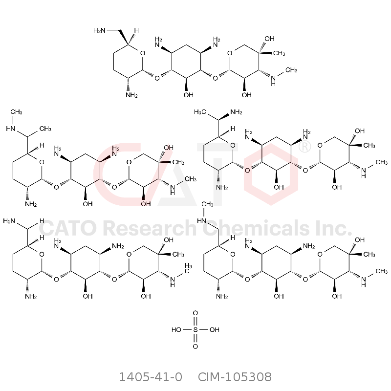 CAS No.:1405-41-0,Gentamycin Sulfate（mixture of isomers）