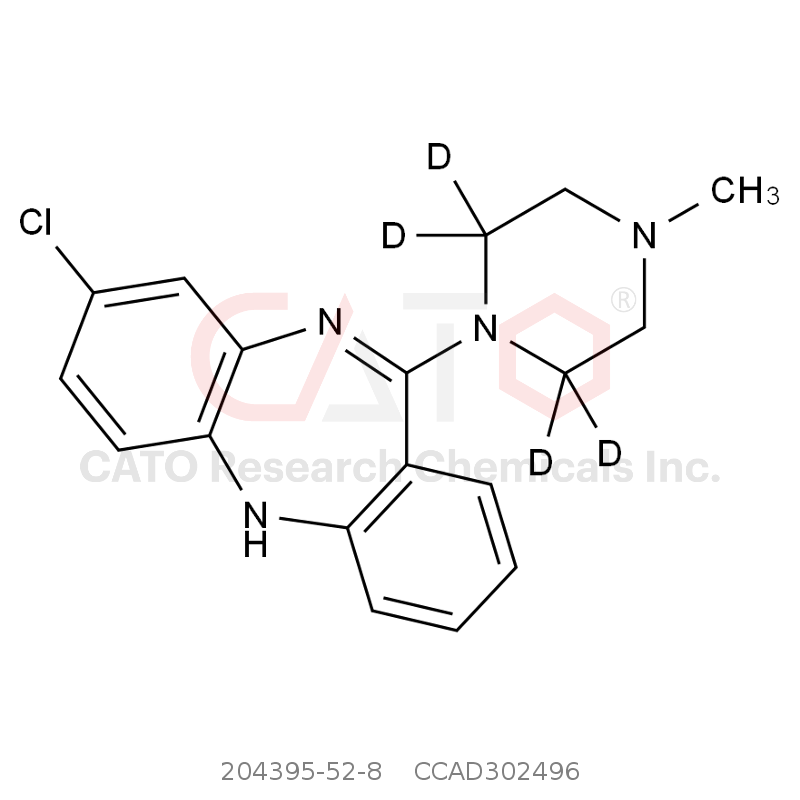 CAS No.:204395-52-8,氯氮平-d4