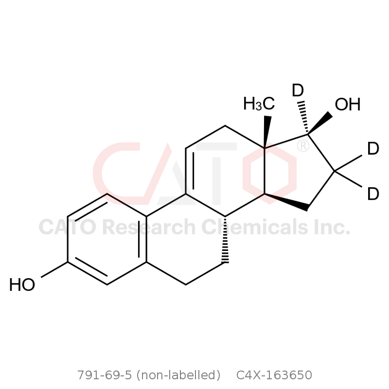 CAS No.:791-69-5 (non-labelled),Estradiol EP Impurity D-d3 (delta-9(11)-Estradiol-d3)