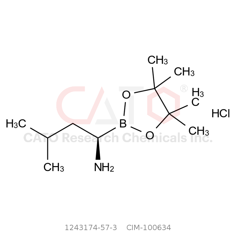 CAS No.:1243174-57-3,(R)-(1-氨基-3-甲基丁基)硼酸频哪醇酯盐酸盐