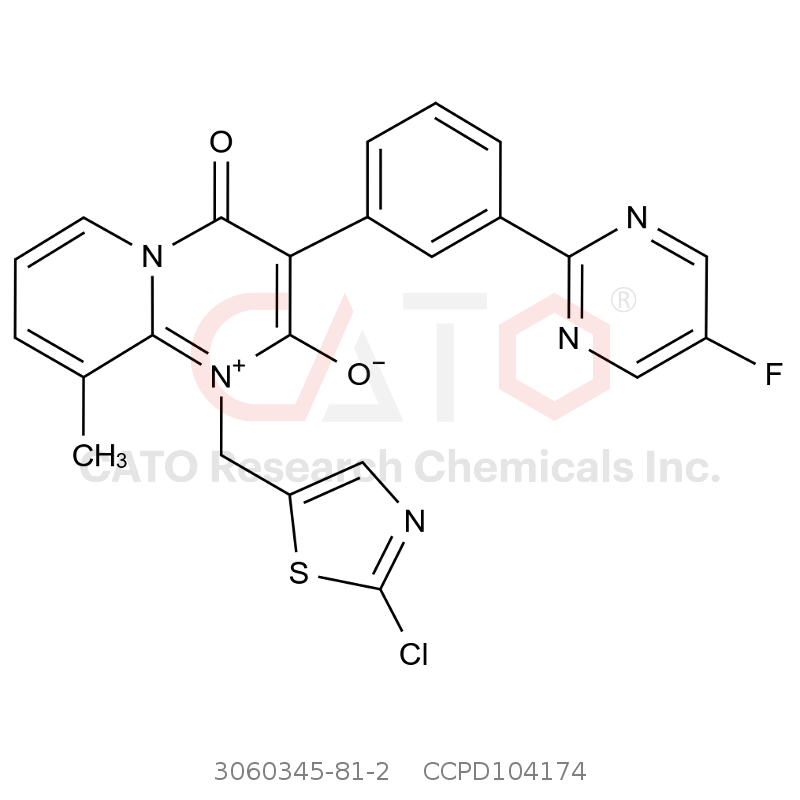 CAS No.:3060345-81-2,1-((2-chlorothiazol-5-yl)methyl)-3-(3-(5-fluoropyrimidin-2-yl)phenyl)-9-methyl-4-oxo-4H-pyrido[1,2-a]pyrimidin-1-ium-2-olate